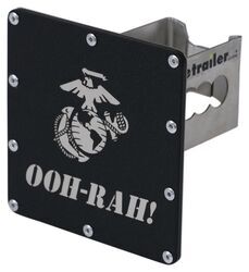 OOH-RAH! Trailer Hitch Cover - 2" Hitches - Stainless Steel - Rugged Black