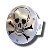 misc covers fits 2 inch hitch skull and crossbones cover - hitches brushed stainless steel