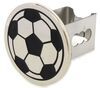 Soccer Ball Trailer Hitch Cover - 2" Hitches - Stainless Steel - Chrome Soccer AUT-SOC-C