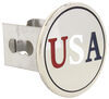 flags and political standard usa trailer hitch cover - 2 inch hitches stainless steel chrome
