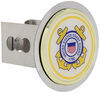 US Coast Guard Trailer Hitch Cover - 2" Hitches - Stainless Steel - Gold Trim Round AUT-USCG-C