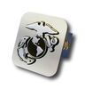 US Marine Corps Insignia Trailer Hitch Cover - 2" Hitches - Stainless Steel - Chrome Square AUT-USMC2-C