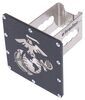 USMC Logo Trailer Hitch Cover - 2" Hitches - Stainless Steel - Rugged Black Fits 2 Inch Hitch AUT-USMCL-RB
