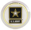 US Army Trailer Hitch Cover - 1-1/4" Class II Hitches - Stainless Steel - Gold Trim Standard AUT2-ARMY-C