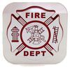 Fire Department Trailer Hitch Cover - 1-1/4" Class II Hitches - Stainless Steel - Chrome Firefighter AUT2-FIRE-C