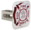 Fire Department Trailer Hitch Cover - 1-1/4" Class II Hitches - Stainless Steel - Chrome Fits 1-1/4 Inch Hitch AUT2-FIRE-C