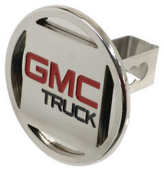 GMC Truck Trailer Hitch Cover for 1-1/4" Hitches - Stainless Steel - Chrome - Red and Black