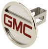 GMC Trailer Hitch Cover - 1-1/4" Class II Hitches - Stainless Steel - Chrome and Red Logo AUT2-GMC2-C
