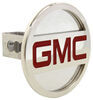 GMC Trailer Hitch Cover - 1-1/4" Class II Hitches - Stainless Steel - Chrome and Red Fits 1-1/4 Inch Hitch AUT2-GMC2-C
