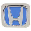 Honda Logo Trailer Hitch Cover for 1-1/4" Class II Hitches - Stainless Steel - Chrome and Blue Square AUT2-HONBL-C