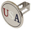 USA Trailer Hitch Cover - 1-1/4" Class II Hitches - Stainless Steel - Chrome Fits 1-1/4 Inch Hitch AUT2-USA-C