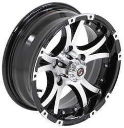 Aluminum Viking Series Valhalla Trailer Wheel - 14" x 5-1/2" - 5 on 4-1/2 - Silver Spoke - AX02455545BMFL