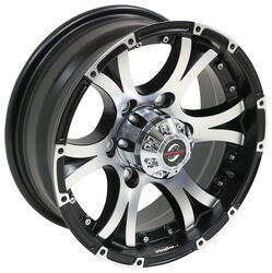 Aluminum Viking Series Valhalla Trailer Wheel - 15" x 6" - 6 on 5-1/2 - Silver Spoke - AX02560655BMMFL