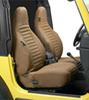 non-adjustable headrests bestop seat covers - front inchhigh back inch bucket spice 1997-2002 jeep