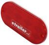 reflectors 4-3/8l x 1-15/16w inch peterson quick mount trailer reflector - adhesive backing screw oblong red