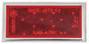 reflectors 3-1/2l x 1-3/4w inch peterson quick-mount rectangular trailer reflector w/ chrome bezel - stick on red