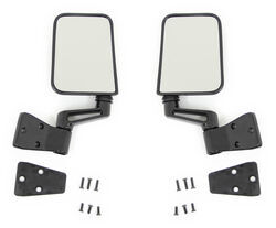 Bestop Replacement Mirror for Jeep Wrangler 1986-2006 - Black                                       