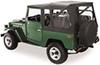 no doors includes bow system bestop supertop soft top for toyota land cruiser fj40 1964-1984 - black denim