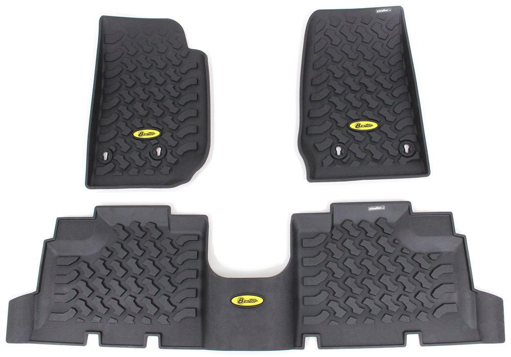 Bestop Custom Auto Floor Liners - Front and Rear - Black All Seats B5151301-5150401