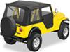doors included includes bow system bestop supertop soft top for jeep - black denim 2-piece