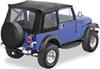 no doors includes bow system bestop supertop soft top for jeep - black