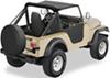 bestop traditional bikini with windshield channel for jeep - black