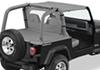 bestop strapless bikini with windshield channel for jeep - charcoal