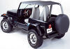 bestop safari bikini with windshield channel for jeep - charcoal