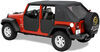 Bestop Soft Lower Front Half Doors for Jeep Wrangler, Wrangler Unlimited - Black Diamond Black B5304035