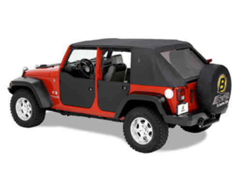 Bestop Soft Lower Rear Half Doors For Jeep Wrangler Unlimited - Black ...