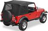 no doors includes bow system bestop supertop soft top for jeep - black denim tinted windows