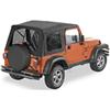 no doors includes bow system bestop supertop soft top for jeep - black denim tinted windows