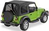 no doors includes bow system bestop supertop soft top for jeep - black diamond tinted windows