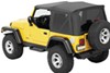 no doors includes bow system bestop supertop nx soft top for jeep - sunroof and tinted windows black denim