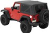 no doors includes bow system bestop supertop nx soft top for jeep - sunroof and tinted windows black diamond