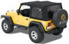no doors includes bow system bestop supertop nx soft top for jeep - twill sunroof and tinted windows matte black