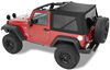complete soft top system no doors bestop supertop nx for jeep - twill sunroof and tinted windows matte black