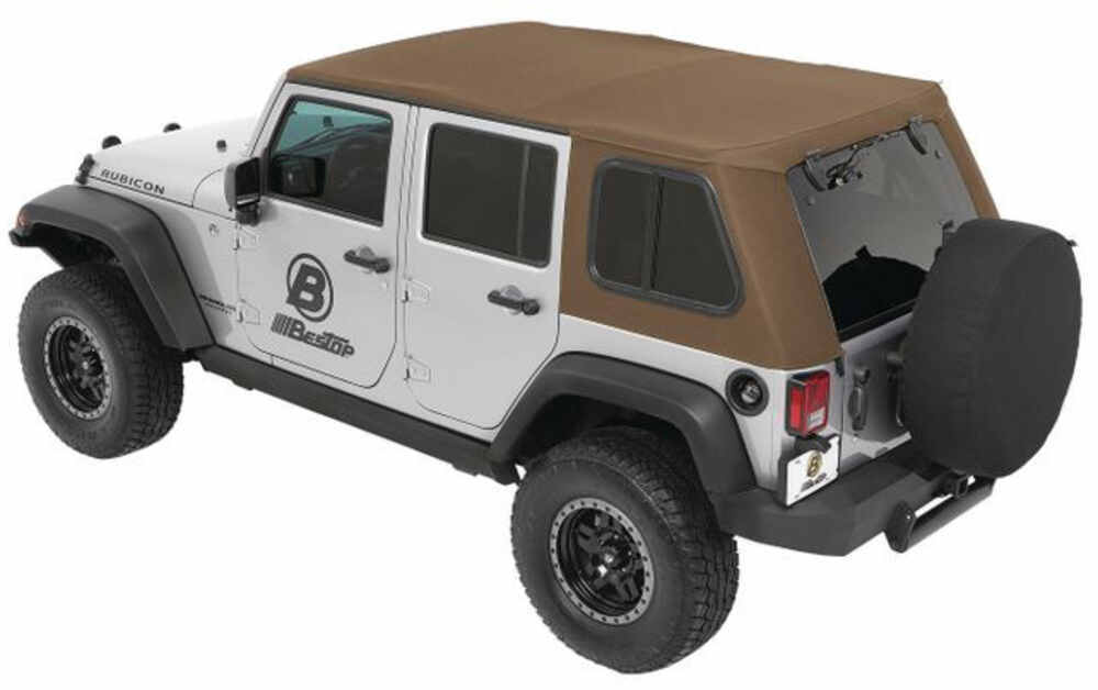 Bestop Trektop Pro Hybrid Soft Top   Oak Tan Twill Bestop Jeep Tops