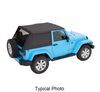 complete soft top system no doors bestop trektop nx plus for jeep - sunroof and tinted windows black twill