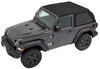 complete soft top system no doors bestop trektop nx - black twill sunroof and tinted windows