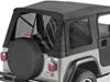 side and rear windows tinted window kit for bestop supertop 1997-2006 jeep - black denim