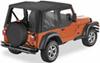 upper doors requires bow system bestop sailcloth replace-a-top for jeep - black half door skins