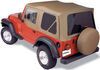 upper doors requires bow system bestop sailcloth replace-a-top for jeep - spice tinted windows half door skins (untinted)