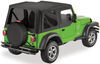 upper doors requires bow system bestop sailcloth replace-a-top for jeep - black diamond tinted windows half door skins (untinted)