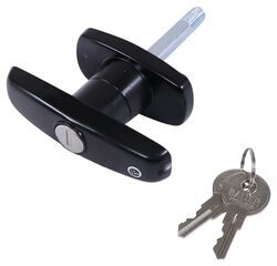 Bauer Products T-Handle Lock for Truck Caps - Clockwise - Gloss Black - BA24VR