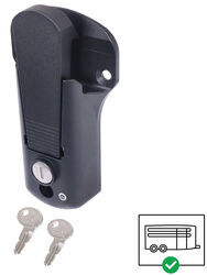 Bauer Products Locking Cam Latch for Horse Trailers - Matte Black - AE Series Key