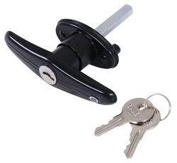 Bauer Products T-Handle Lock for Truck Caps - Clockwise - Gloss Black - BA47VR