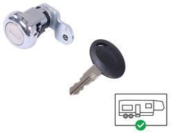Replacement Cam Lock for RVs - Chrome Finish - 7/8" Long - BA56FR