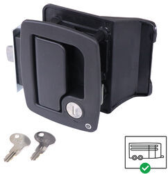Bauer Products Door Lock for Horse and Utility Trailers - Matte Black - Glass Filled Nylon - BA63FR