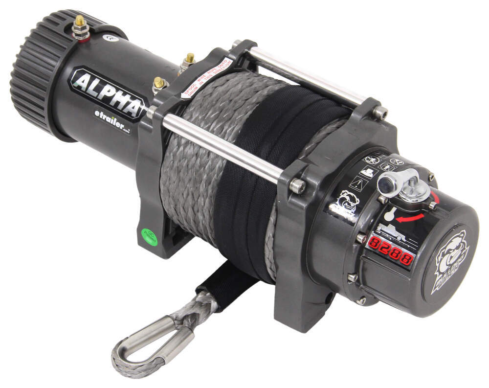 Bulldog Winch Alpha Series Competition Winch - Synthetic Rope - Hawse ...